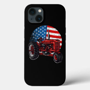 Case-Mate iPhone Case Tracteur patriotique américain Drapeau Chemise fer