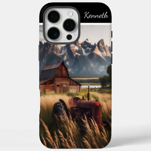 Coques Case-Mate iPhone Tracteur rustique sous des pics neigeux (Verso)