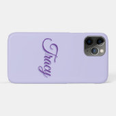 Coques Case-Mate iPhone Tracy Nom De Fille En Violet, (Dos (Horizontal))