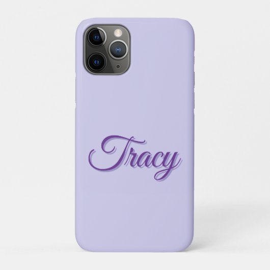 Coques Case-Mate iPhone Tracy Nom De Fille En Violet, (Dos)
