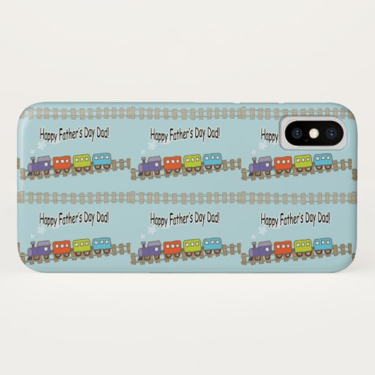 Coques Case-Mate iPhone Train Bonne Fête des Pères (Dos (Horizontal))