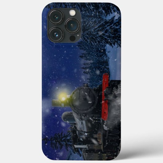 Coques Case-Mate iPhone Train de Noël dans la neige (Verso)