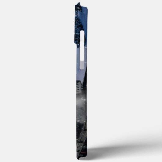 Coques Case-Mate iPhone Train de Noël dans la neige (Verso / Gauche)