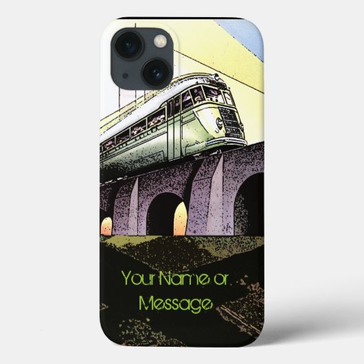 Coques Case-Mate iPhone Train de vitesse sur pont (personnalisé) (Verso)