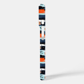 Coques Case-Mate iPhone Traits de pinceau abstraits bleu orange (Verso / Gauche)