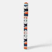 Coques Case-Mate iPhone Traits de pinceau abstraits bleu orange (Verso / Droite)