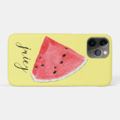 Coques Case-Mate iPhone Tranche de pastèque juteuse à l'aquarelle (Dos (Horizontal))