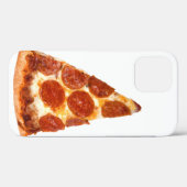 Coques Case-Mate iPhone tranche de pizza pepperoni classique de SlipperyJo (Verso (horizontal))