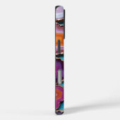 Coques Case-Mate iPhone Tranches d'agate violet et rose avec or (Verso / Droite)