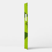 Coques Case-Mate iPhone Tranches de fruits Kiwi : vert foncé. (Verso / Droite)