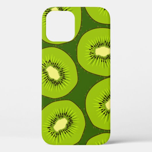 Coques Case-Mate iPhone Tranches de fruits Kiwi : vert foncé. (Verso)