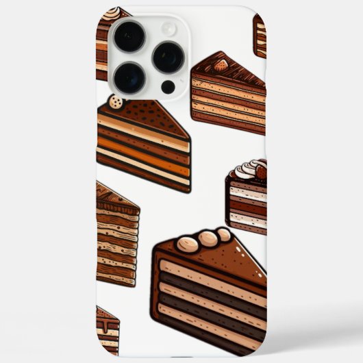 Coques Case-Mate iPhone tranches de gâteau de cacao (Verso)