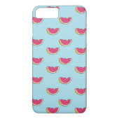 Coques Case-Mate iPhone Tranches de pastèque sur Motif Turquoise (Dos)