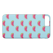 Coques Case-Mate iPhone Tranches de pastèque sur Motif Turquoise (Dos (Horizontal))