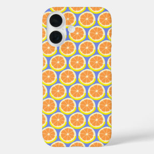 Coques iPhone 16 Tranches d'orange géométriques Côte d'Amalfi