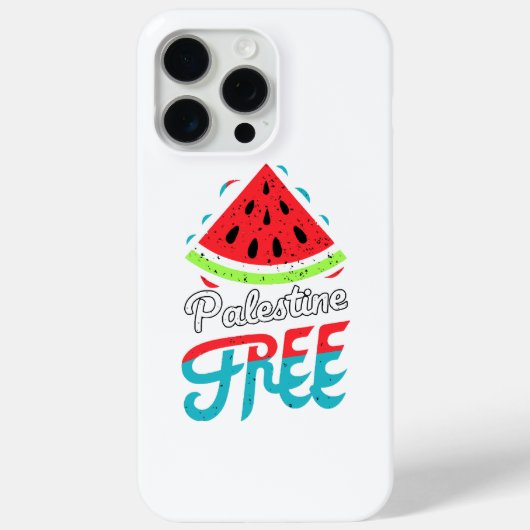 Coques Case-Mate iPhone Tranches paisibles Watermelon Free Palestine - Sou (Verso)