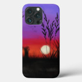 Coques Case-Mate iPhone Tranquille - Beau coucher de soleil - Dessin (Verso)