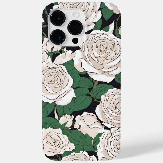 Coques Case-Mate iPhone Tranquille Rose blanche motif (Verso)