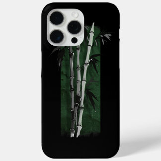 Coque iPhone 15 Pro Max Tranquillité zen : Elégante Bambou Grove