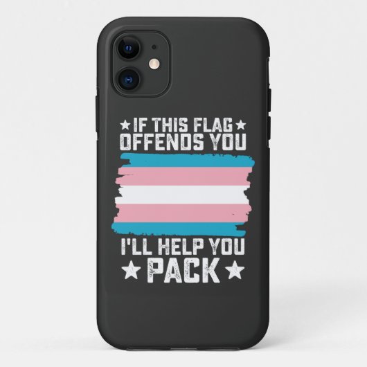 Coques Case-Mate iPhone Trans Si Ce Drapeau Vous Offense Je Vous Aiderai à (Dos)