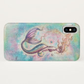 Coques Case-Mate iPhone Travail artistique fantastique de sirène arc-en-ci (Dos (Horizontal))