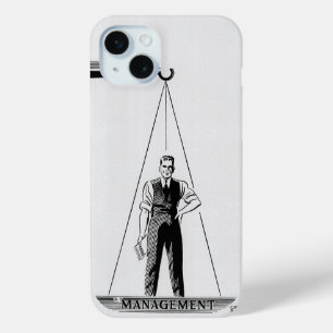 Coque iPhone 15 Mini Travail vintage contre gestion, balance de la just