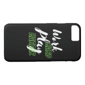 Coques Case-Mate iPhone Travailler dur et jouer plus dur (Dos (Horizontal))