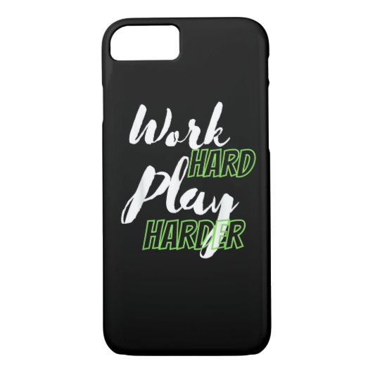 Coques Case-Mate iPhone Travailler dur et jouer plus dur (Dos)