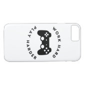Coques Case-Mate iPhone Travailler dur Jouer si dur Design classique (Dos (Horizontal))