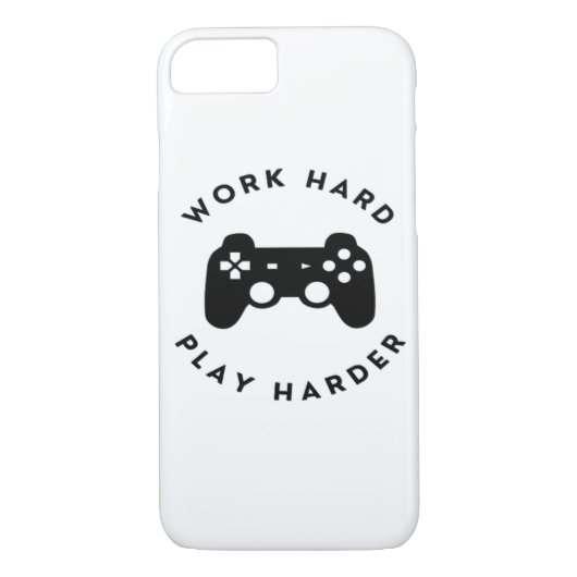 Coques Case-Mate iPhone Travailler dur Jouer si dur Design classique (Dos)