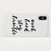 Coques Case-Mate iPhone Travailler dur rester humble police noire (Dos (Horizontal))