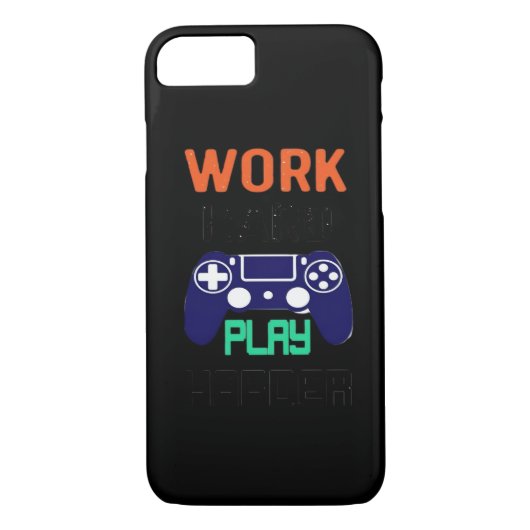 Coques Case-Mate iPhone Travaillez dur, Jouez si dur Relaxé (Dos)
