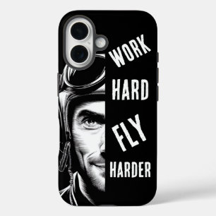 Coques iPhone 16 TRAVAILLEZ dur, volez encore plus dur, Pilote, Ban
