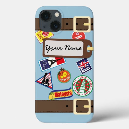 Coques Case-Mate iPhone Travel Luggage with Stickers (Verso)