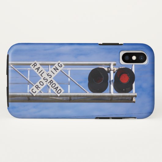 Coques Case-Mate iPhone Traversée de voies ferrées clignotantes Cantilever (Dos (Horizontal))