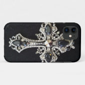 COQUES Case-Mate iPhone TRAVERSER L'IMPRESSION DE VELVET NOIR (Dos (Horizontal))