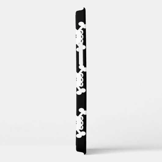 Coques Case-Mate iPhone Traverses du crâne : Motif noir-blanc. (Verso / Droite)