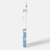 Coques Case-Mate iPhone Treble Clef Wave Ciel bleu et blanc (Verso / Droite)