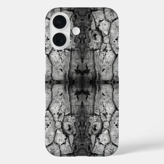 Coques Case-Mate iPhone Tree Bark Black And White Photo Closeup Pattern (Verso)