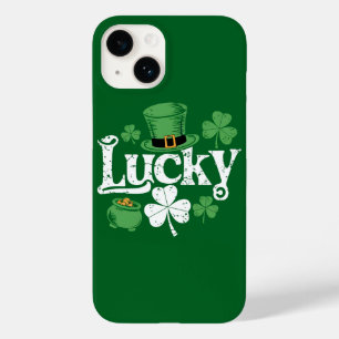 Coque Pour iPhone 14 Trèfle Chanceux Saint Patrick Trèfle Vintage
