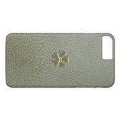Coques Case-Mate iPhone Trèfle élégant Saint-Patrick,Cuir Vert (Dos (Horizontal))