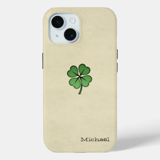Coques Case-Mate iPhone Trèfle irlandais chic Lucky (Verso)