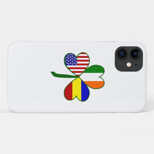 Coques Case-Mate iPhone Trèfle roumain (Dos (Horizontal))