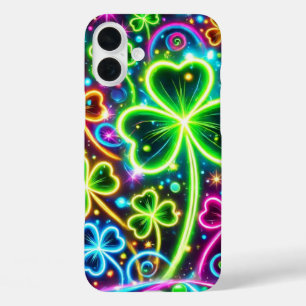 COQUES iPhone 16 PLUS TRÈFLES IRLANDAIS CELTIQUES AUX COULEURS VIVES