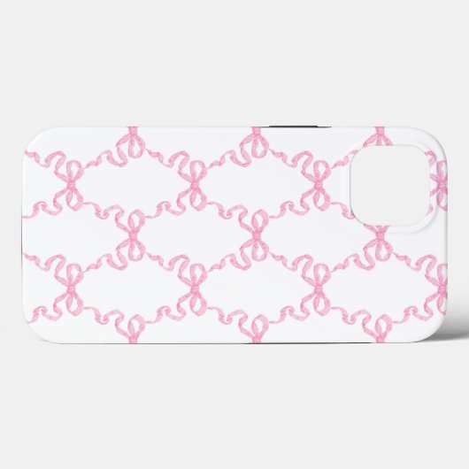 Coques Case-Mate iPhone Trellis à ruban rose (Verso (horizontal))