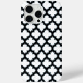 Coques Case-Mate iPhone Trellis blanc et noir, treillis, Quatrefoil (Verso)