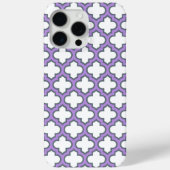 Coques Case-Mate iPhone Trellis blanc et violet, treillis, Quatrefoil (Verso)