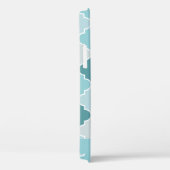 Coques Case-Mate iPhone Trellis Bleu Marocain, Quatrefoil, Votre Nom (Verso / Droite)
