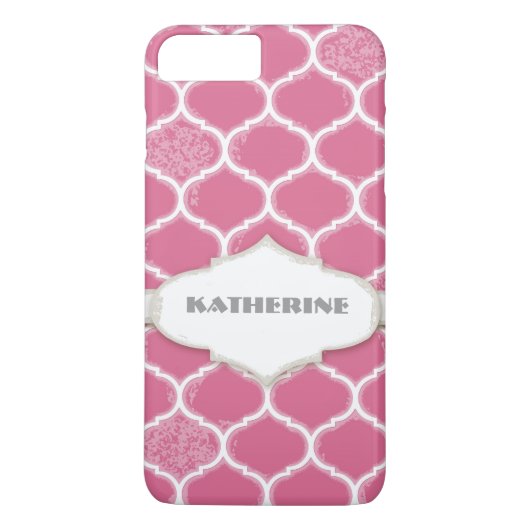 Coques Case-Mate iPhone Trellis de Quatrefoil Marocain Style Grunge Antiqu (Dos)