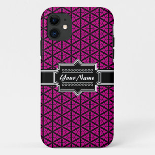 Case-Mate iPhone Case Trellis floral noir et violet Motif personnalisé